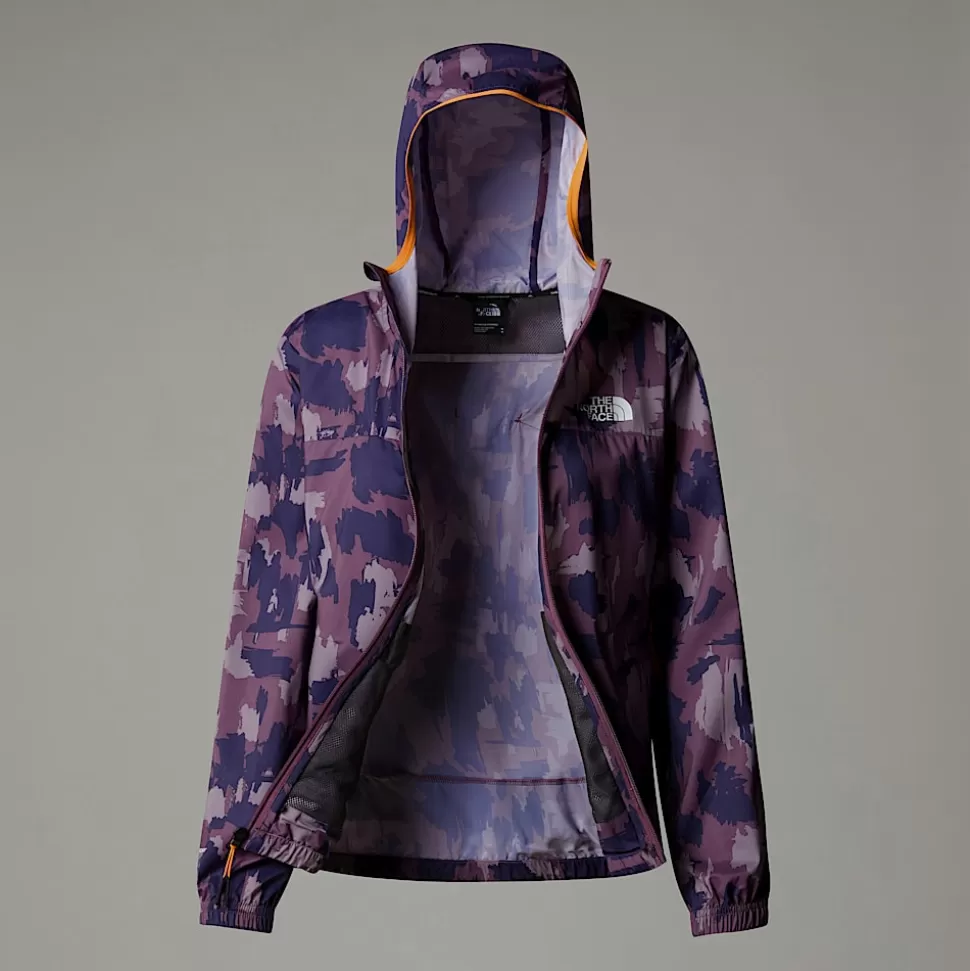 The North Face Chaqueta De Chándal Cortavientos Estampada Para Mujer Midnight Mauve Painted Mountains Print Best