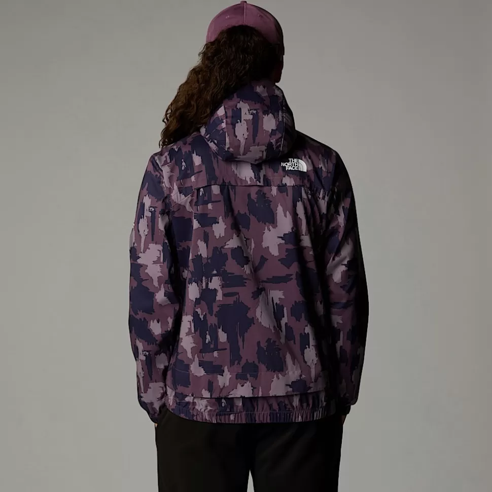 The North Face Chaqueta De Chándal Cortavientos Estampada Para Mujer Midnight Mauve Painted Mountains Print Best