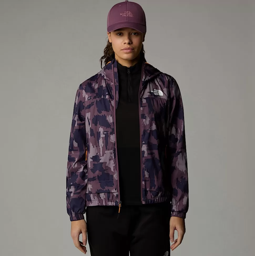 The North Face Chaqueta De Chándal Cortavientos Estampada Para Mujer Midnight Mauve Painted Mountains Print Best