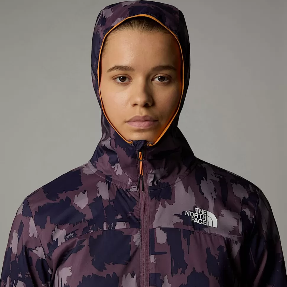 The North Face Chaqueta De Chándal Cortavientos Estampada Para Mujer Midnight Mauve Painted Mountains Print Best