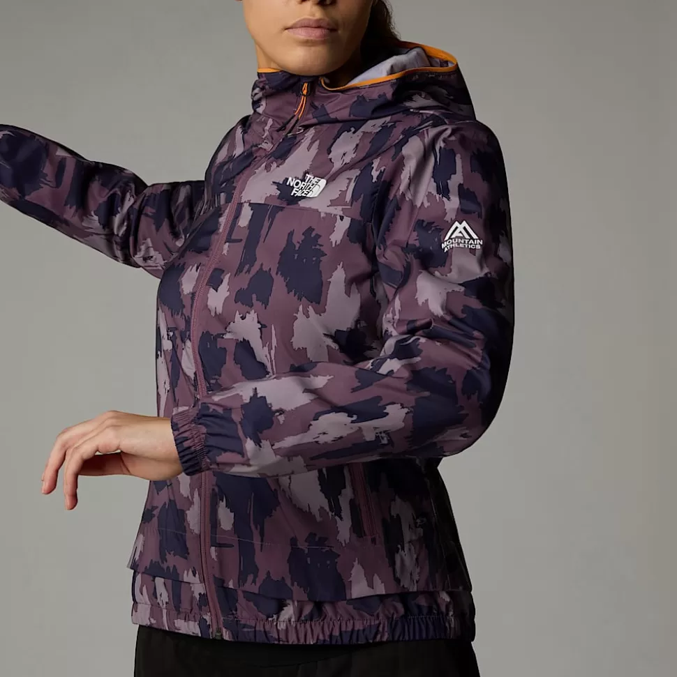 The North Face Chaqueta De Chándal Cortavientos Estampada Para Mujer Midnight Mauve Painted Mountains Print Best