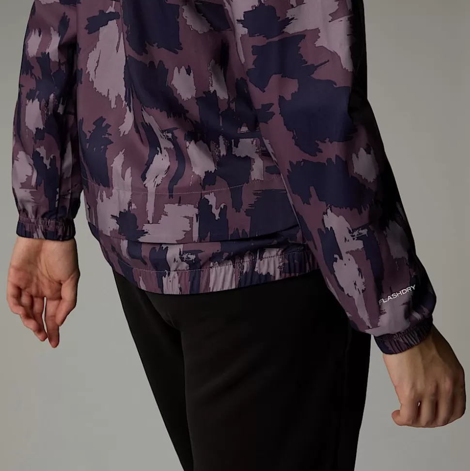 The North Face Chaqueta De Chándal Cortavientos Estampada Para Mujer Midnight Mauve Painted Mountains Print Best