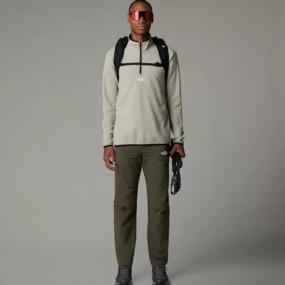 The North Face Forro Polar Con Cremallera De 1/4 Glacier Para Hombre Clay Grey Outlet