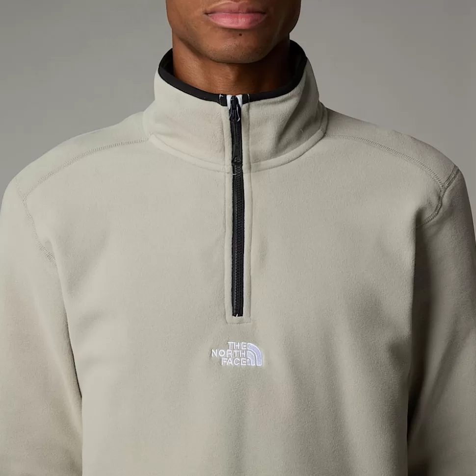 The North Face Forro Polar Con Cremallera De 1/4 Glacier Para Hombre Clay Grey Outlet