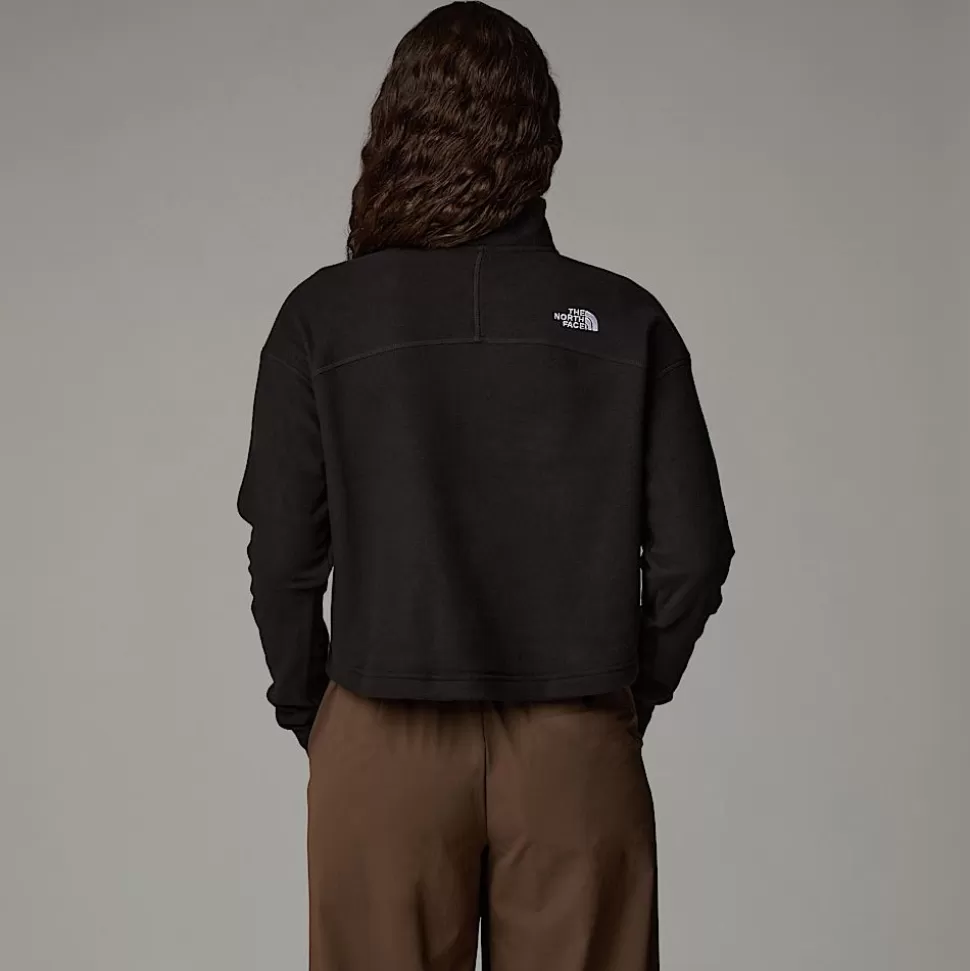 The North Face Forro Polar Corto Con Cremallera De 1/4 Glacier 100 Para Mujer TNF Black-NPF Flash Sale