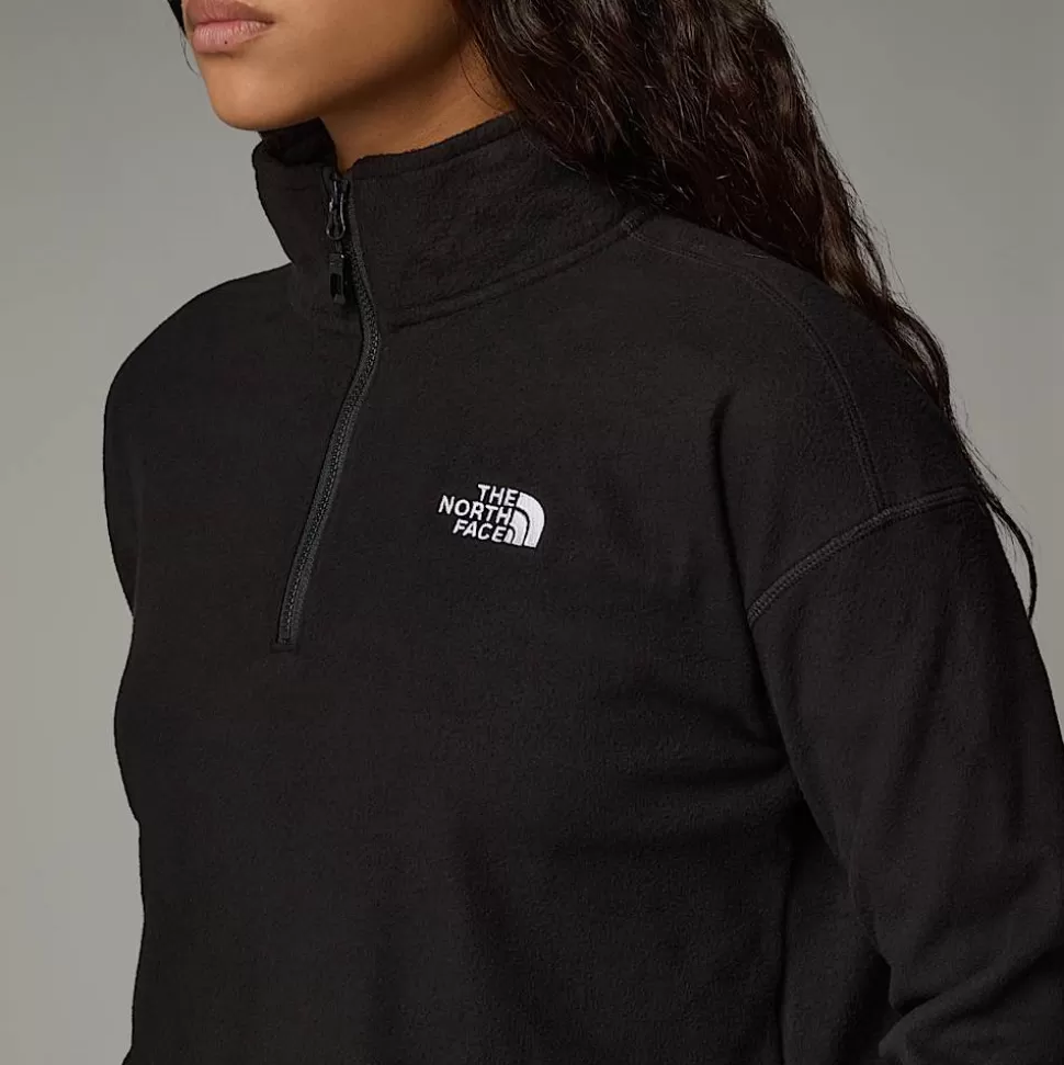 The North Face Forro Polar Corto Con Cremallera De 1/4 Glacier 100 Para Mujer TNF Black-NPF Flash Sale
