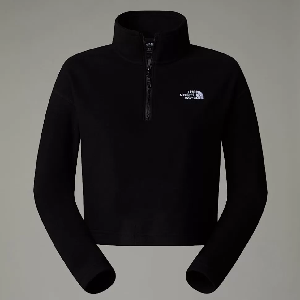 The North Face Forro Polar Corto Con Cremallera De 1/4 Glacier 100 Para Mujer TNF Black-NPF Flash Sale