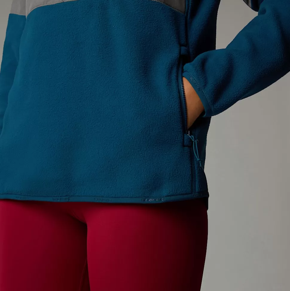 The North Face Forro Polar De Peso Grueso Con Media Cremallera Glacier Para Mujer Midnight Petrol-Smoked Pearl Discount