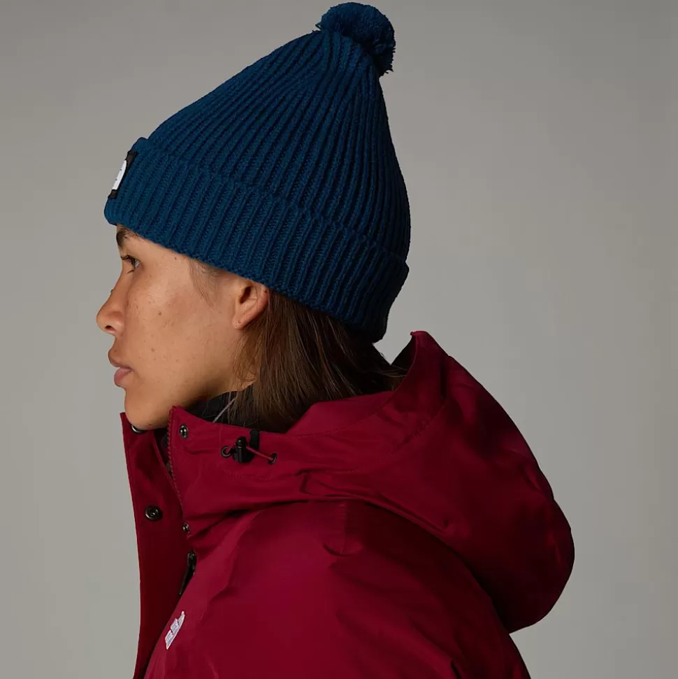 The North Face Gorro Con Pompón Y Logotipo De TNF Midnight Petrol Fashion