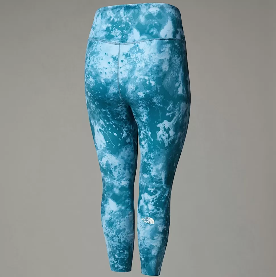 The North Face Mallas Estampadas De Talle Alto De 7/8 Flex De Talla Grande Para Mujer Mallard Blue Micro Halfdome Print Fashion