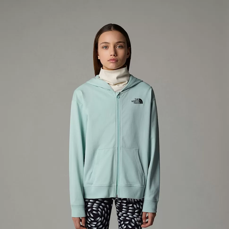 The North Face Sudadera Ligera Con Capucha Y Cremallera Integral Oversized Para Niña Muted Pine Cheap